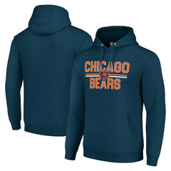 Starter Unisex Team Mesh Print Graphic Tri-Blend Pullover Hoodie - Chicago Bears Hoodies