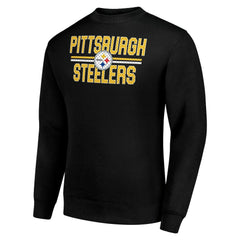 Starter Team Mesh Print Graphic Pullover Sweatshirt - Pittsburgh Steelers Pullover