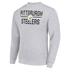 Starter Team Mesh Print Graphic Pullover Sweatshirt - Pittsburgh Steelers Pullover