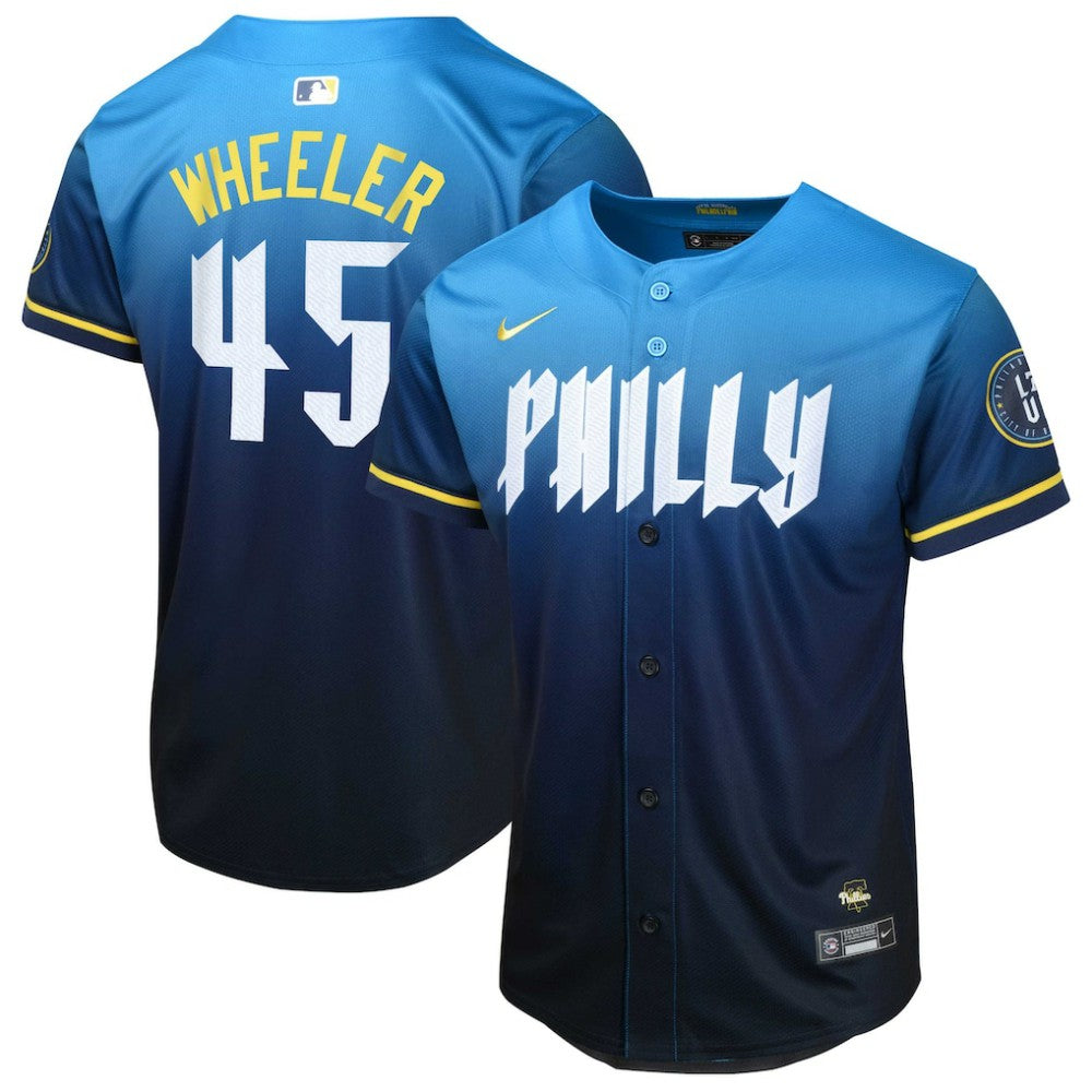 Blue Zack Wheeler Philadelphia Phillies Nike Youth 2024 City Connect Limited Player Jersey