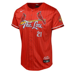 Red Lars Nootbaar St. Louis Cardinals Nike Youth 2024 City Connect Limited Player Jersey