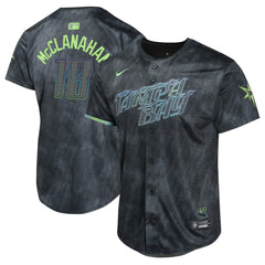 Charcoal Shane McClanahan Tampa Bay Rays Nike Youth 2024 City Connect Limited Player Jersey
