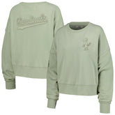 Green St. Louis Cardinals Pro Standard Women's Neutral Oversized Boxy Cropped Pullover Sweatshirt