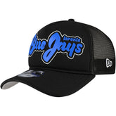 Black Toronto Blue Jays New Era Retro Bold A-Frame Trucker 9FORTY Adjustable Hat