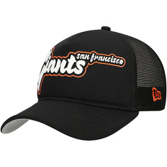 Black San Francisco Giants New Era Retro Bold A-Frame Trucker 9FORTY Adjustable Hat