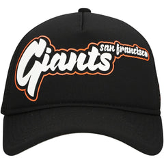 Black San Francisco Giants New Era Retro Bold A-Frame Trucker 9FORTY Adjustable Hat