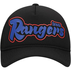 Black Texas Rangers New Era Retro Bold A-Frame Trucker 9FORTY Adjustable Hat