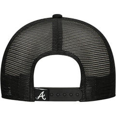 Black Atlanta Braves New Era Retro Bold A-Frame Trucker 9FORTY Adjustable Hat