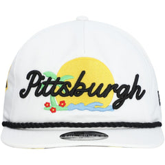 White Pittsburgh Pirates New Era Paradise Golfer Adjustable Hat