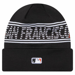 Black San Francisco Giants New Era Authentic Collection Cuffed Knit Hat