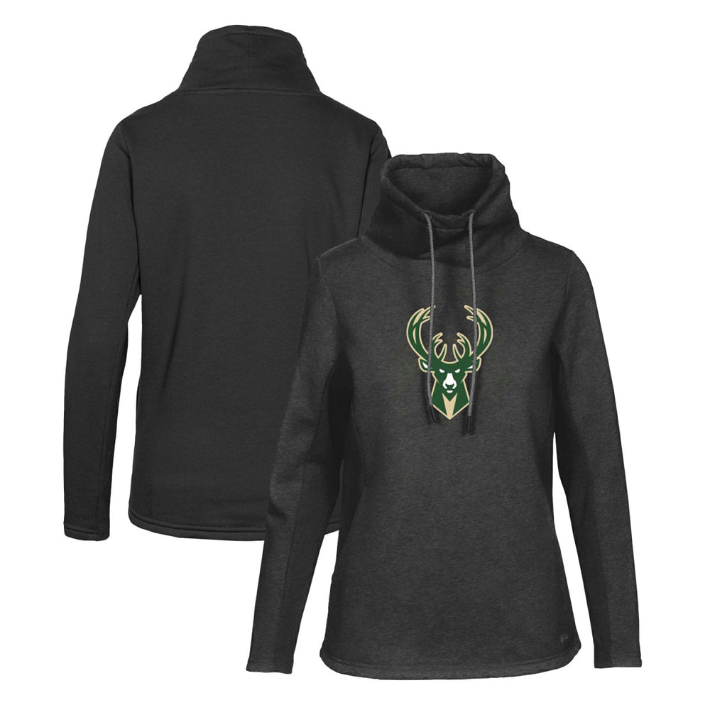 Milwaukee Bucks Levelwear Women's Loop Core Funnel Neck Pullover Sweatshirt