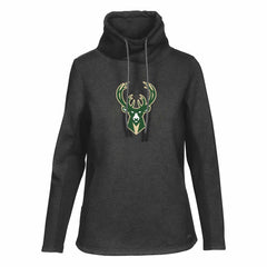 Milwaukee Bucks Levelwear Women's Loop Core Funnel Neck Pullover Sweatshirt