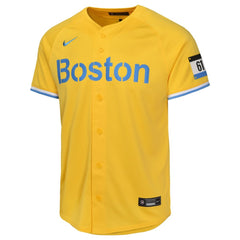 Gold Trevor Story Boston Red Sox Nike Youth City Connect Limited Player Jersey