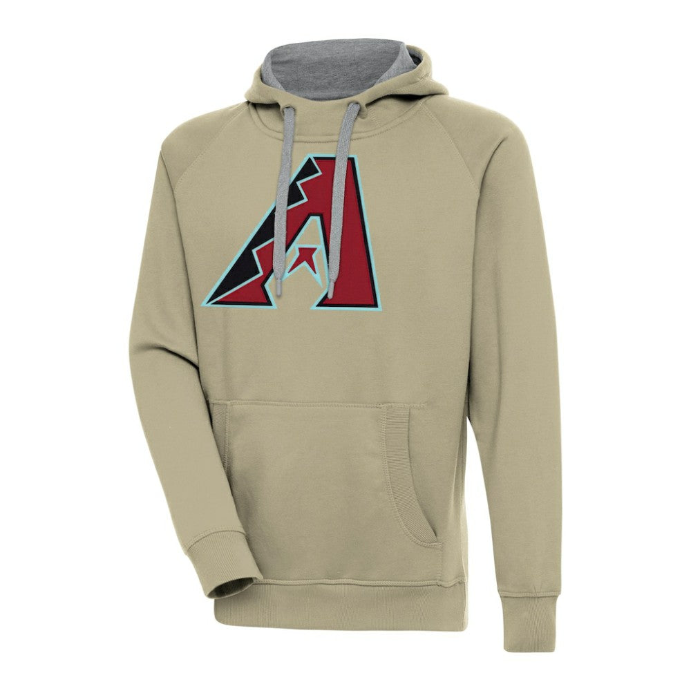 Khaki Arizona Diamondbacks Antigua Victory Pullover Hoodie