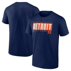 Navy Detroit Tigers Blocked Out T-Shirt