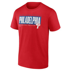 Red Philadelphia Phillies Blocked Out T-Shirt