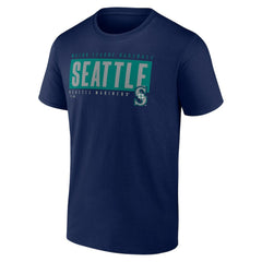 Navy Seattle Mariners Blocked Out T-Shirt