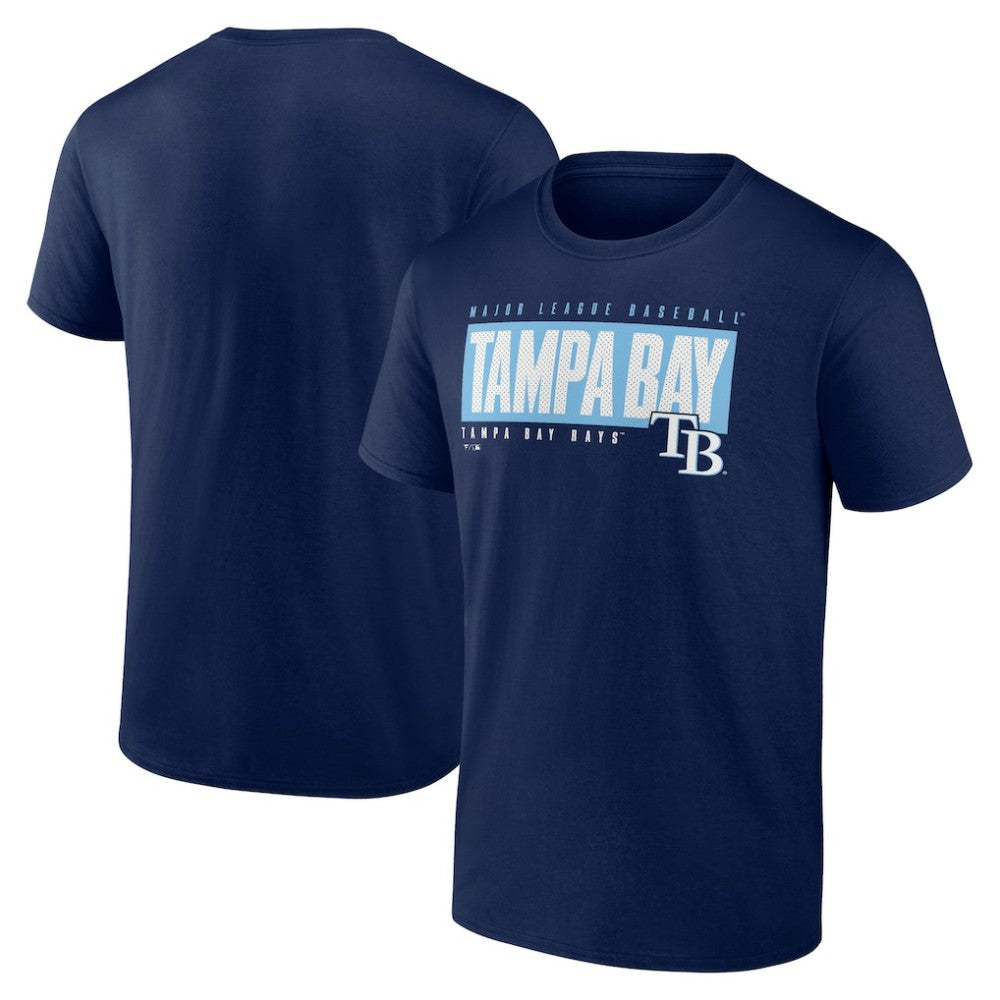 Navy Tampa Bay Rays Blocked Out T-Shirt