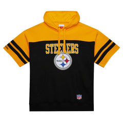 Off Field Vintage Logo Short Sleeve Pullover Hoodie - Pittsburgh Steelers Hoodies