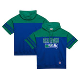 Off Field Vintage Logo Short Sleeve Pullover Hoodie - Seattle Seahawks Hoodies