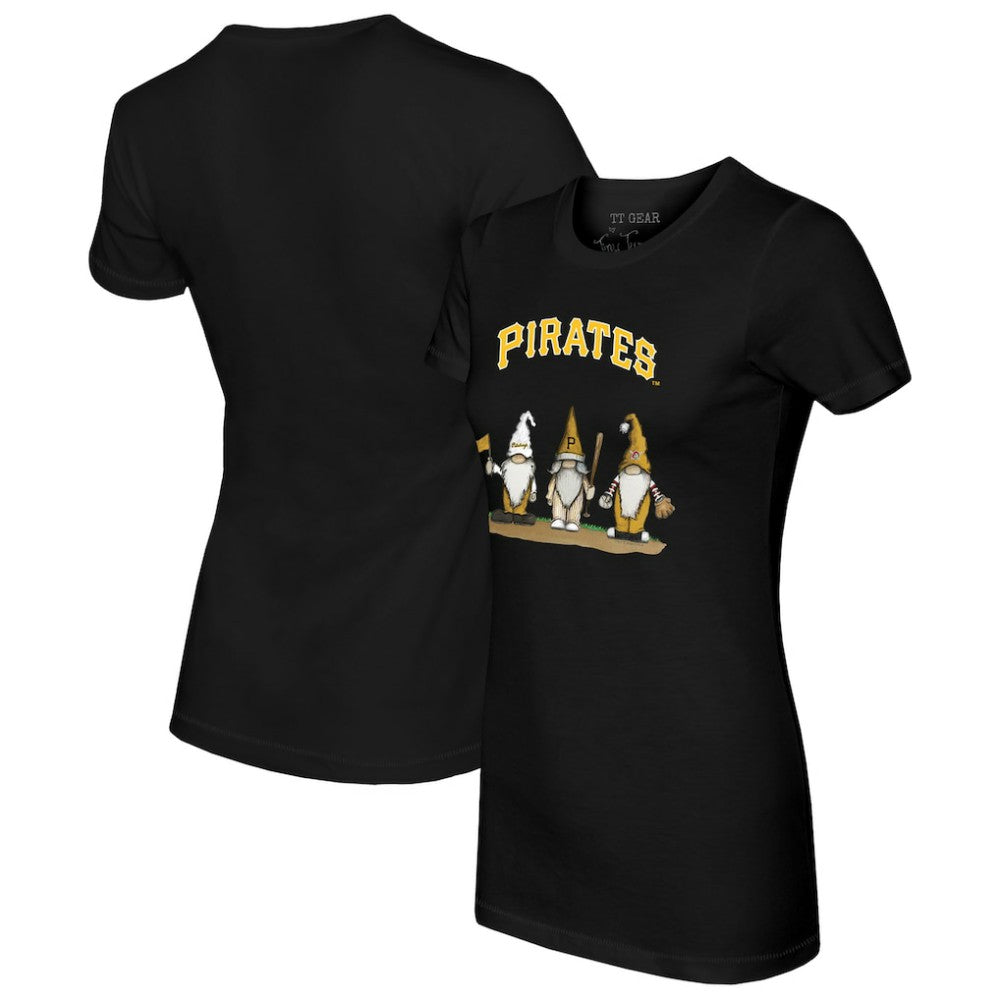 Black Pittsburgh Pirates Tiny Turnip Women's Gnomes T-Shirt