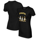 Black Pittsburgh Pirates Tiny Turnip Women's Gnomes T-Shirt