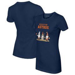 Navy Houston Astros Tiny Turnip Women's Gnomes T-Shirt