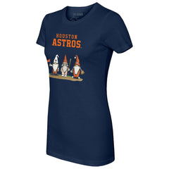 Navy Houston Astros Tiny Turnip Women's Gnomes T-Shirt