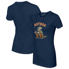 Navy Houston Astros Tiny Turnip Women's Triceratops T-Shirt