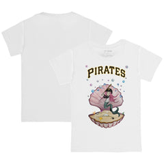 White Pittsburgh Pirates Tiny Turnip Youth Mermaid T-Shirt