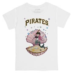White Pittsburgh Pirates Tiny Turnip Youth Mermaid T-Shirt