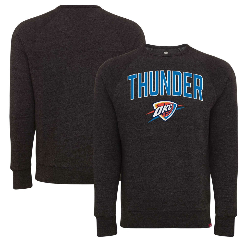 Oklahoma City Thunder Sportiqe Unisex Harmon Super Soft Tri-Blend Raglan Pullover Sweatshirt