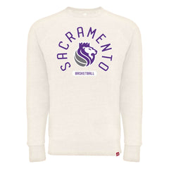 Sacramento Kings Sportiqe Unisex Harmon Super Soft Tri-Blend Raglan Pullover Sweatshirt