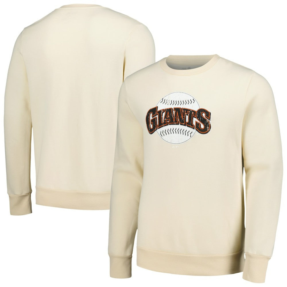 Oatmeal San Francisco Giants Majestic Threads Fleece Pullover Sweatshirt