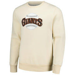 Oatmeal San Francisco Giants Majestic Threads Fleece Pullover Sweatshirt