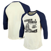 Cream/Navy Boston Red Sox Majestic Threads Raglan 3/4-Sleeve T-Shirt