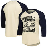 Cream/Navy Chicago White Sox Majestic Threads Raglan 3/4-Sleeve T-Shirt