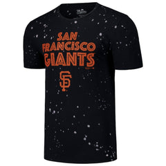 Black/White San Francisco Giants Majestic Threads Splatter T-Shirt