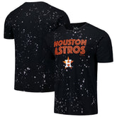 Black/White Houston Astros Majestic Threads Splatter T-Shirt