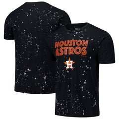 Black/White Houston Astros Majestic Threads Splatter T-Shirt