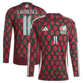 Santiago Giménez Mexico National Team 2024 Home Replica Player Long Sleeve Jersey
