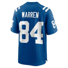 Tyler Warren 2025 NFL Draft First Round Pick Game Jersey - Indianapolis Colts Jerseys