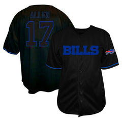 Josh Allen Big & Tall Baseball Button-Up Shirt - Buffalo Bills