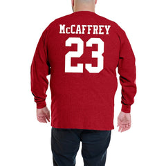 Christian McCaffrey Big & Tall Thermal Waffle Long Sleeve T-Shirt - San Francisco 49ers T-shirts