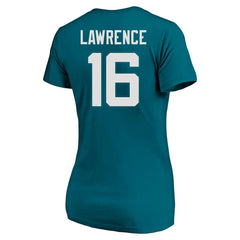 Trevor Lawrence Women's Plus Size Fair Catch Name & Number Scoop Neck T-Shirt - Jacksonville Jaguars T-shirts