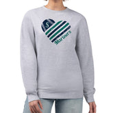 Heather Gray Seattle Mariners G-III 4Her by Carl Banks Women's Heart Logo Fleece Pullover Sweatshirt
