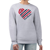 Heather Gray St. Louis Cardinals G-III 4Her by Carl Banks Women's Heart Logo Fleece Pullover Sweatshirt
