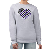 Heather Gray Colorado Rockies G-III 4Her by Carl Banks Women's Heart Logo Fleece Pullover Sweatshirt