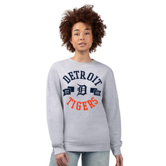 Heather Gray Detroit Tigers G-III 4Her by Carl Banks Women's Team Logo Fleece Pullover Sweatshirt