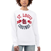 White St. Louis Cardinals G-III 4Her by Carl Banks Women's Team Logo Fleece Pullover Sweatshirt